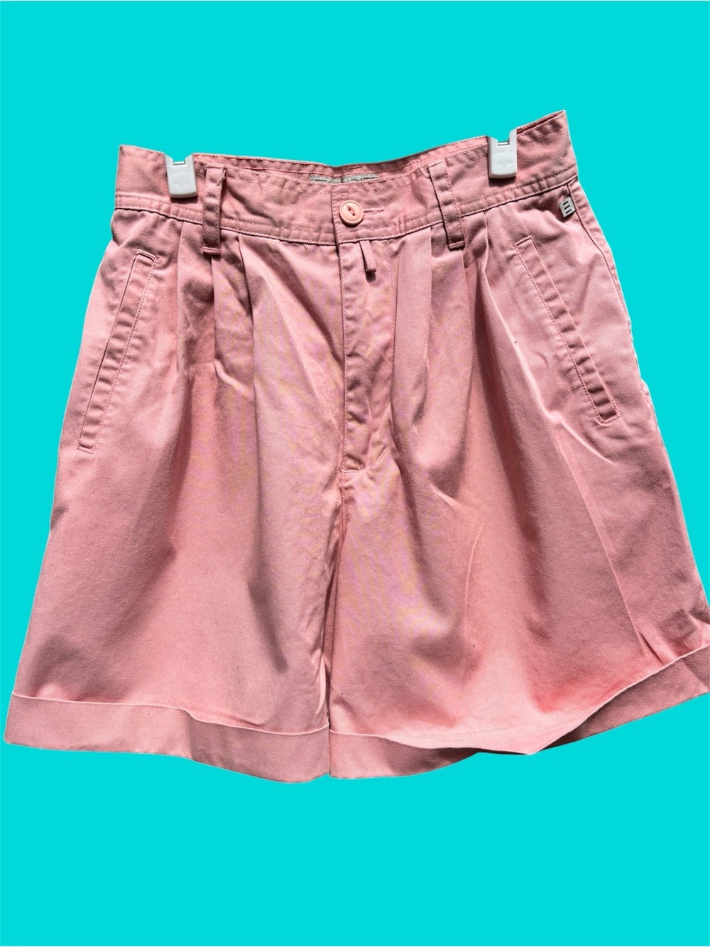 Esprit Blush Pink High-Waist Pleated Shorts